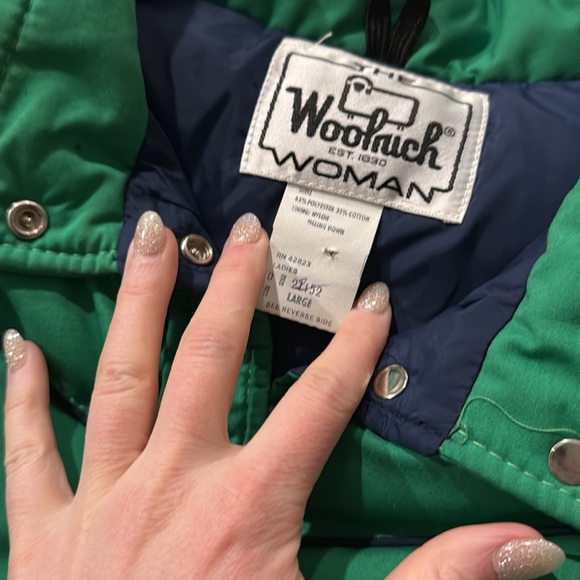 Vintage deadstock Woolrich down Kelly green puffer vest - Picture 3 of 4